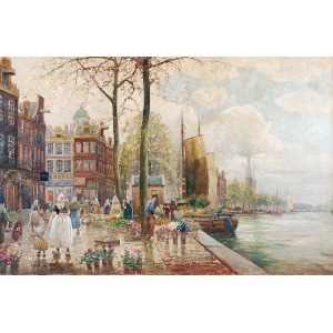 Max F. RICHTER-REICH (1896-1950), Targ kwiatowy w Amsterdamie