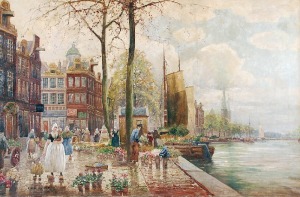 Max F. RICHTER-REICH (1896-1950), Targ kwiatowy w Amsterdamie