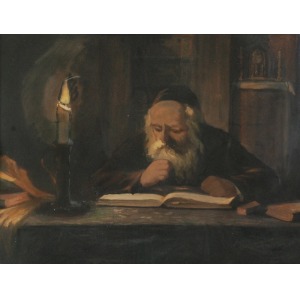 B. SAPIRMAN, XX w., Żyd nad księgą, 1934