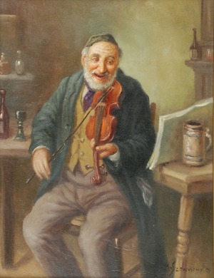 Konstanty SZEWCZENKO (1910-1991), Żyd grający na skrzypcach