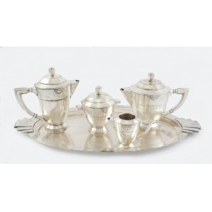 Firma Argit, Komplet do kawy i herbaty z tacą art déco