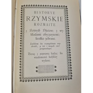 BYSTROŃ Jan - HISTORYE RZYMSKIE (GESTA ROMANORUM) Wyd 1894