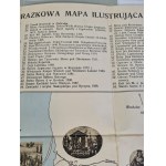 OBRAZKOWA MAPA ILUSTRUJĄCA DZIEJE POLSKI, Wydawnictwo Salonu Malarzy Polskich w Krakowie