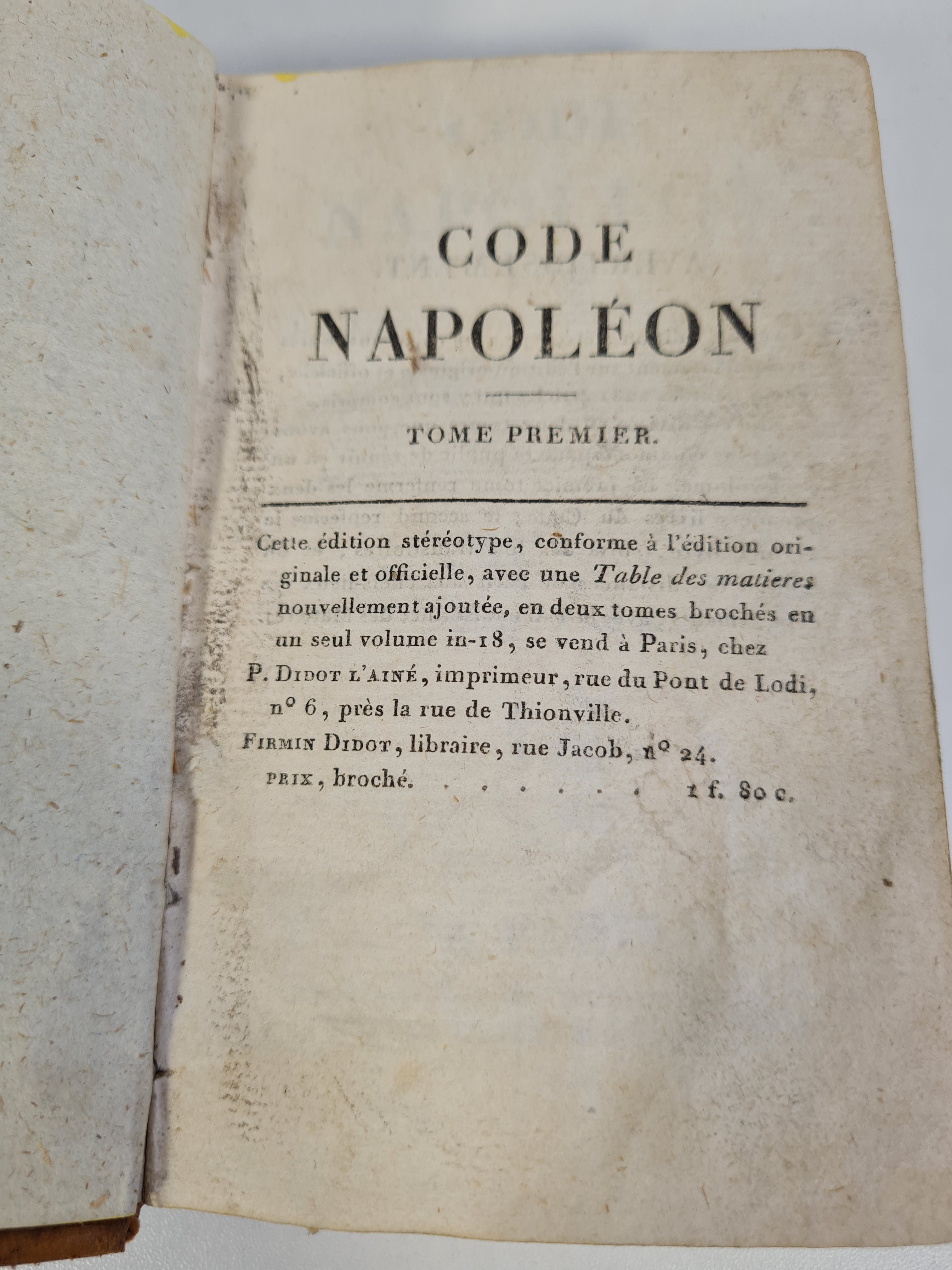Powiedz Jakie Zmiany Wprowadził We Francji Kodeks Napoleona KODEKS NAPOLEONA CODE NAPOLEON 1813 - Aukcja internetowa / Licytacja