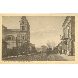Kołomyja - ul. Sobieskiego z lokalką, ok. 1915