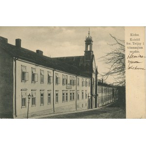 Kielce - Kościół św. Trójcy i Gimnazjum męzkie, 1908