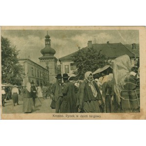 Krosno - Rynek w dzień targowy, ok. 1910