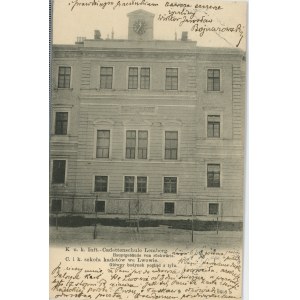 Lwów, Szkoła kadetów - Główny budynek, pogląd z tyłu, 1902