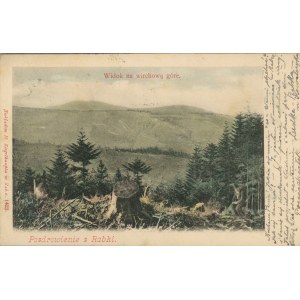 Rabka - Widok na wirchową górę, ok. 1900