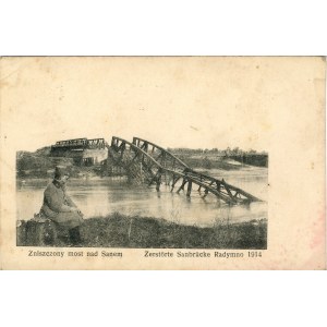 Radymno - Zniszczony most nad Sanem, 1914