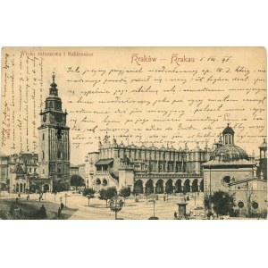 Kraków - Wieża Ratuszowa i Sukiennice, 1898