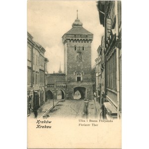Kraków - Ulica i Brama Floryańska, ok. 1900