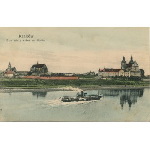 Kraków - Z za Wisły widok na Skałkę, 1908