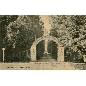 Busko - Wjazd do parku, 1918