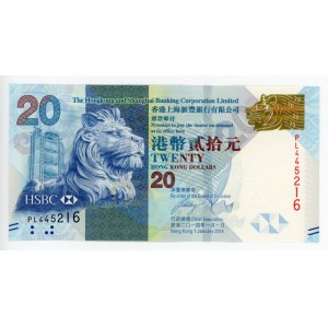 Hong Kong 20 Dollars 2014