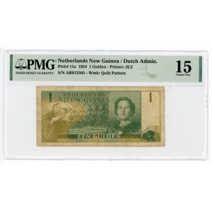 Netherlands New Guinea 1 Gulden 1954 PMG 15
