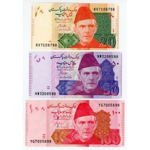 Pakistan 20 - 50 - 100 Rupees 2019 - 2020