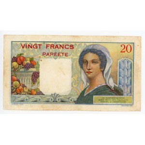 Tahiti 20 Francs 1963 (ND)
