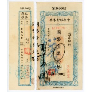 China Central Bank Foochow Branch 10000 Yuan 1949
