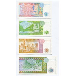 Kazakhstan Lot of 9 Notes 1993
