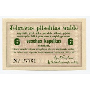 Latvia Jelgawa 6 Kopeks 1915