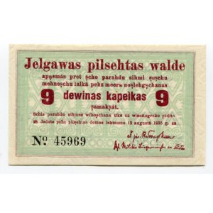 Latvia Jelgawa 9 Kopeks 1915