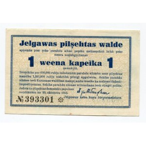 Latvia Jelgawa 1 Kopek 1915