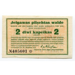 Latvia Jelgawa 2 Kopeks 1915