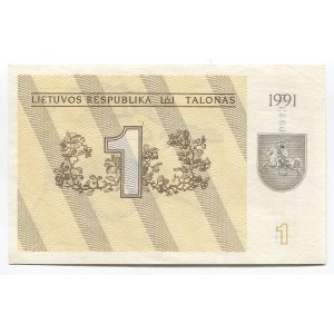 Lithuania 1 Talonas 1991