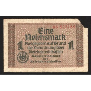 Germany - Third Reich 1 Reichsmark 1940 Six Digits