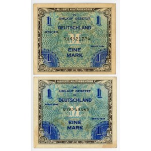 Germany - Third Reich 2 x 1 Mark 1944 Allied Occupation