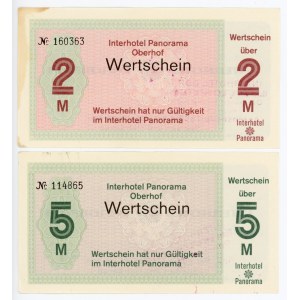 Germany - DDR Oberhoff Interhotel Panorama 2 & 5 Mark 1984 Substitute Money