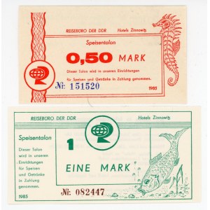 Germany - DDR Zinnowitz Hotels 1/2 & 1 Mark 1985 Food Stamps