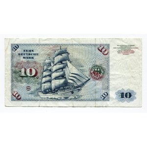 Germany - FRG 10 Mark 1970 Error Note