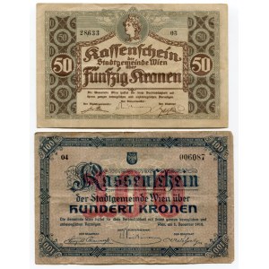 Austria 50 - 100 Kronen 1918 Wien