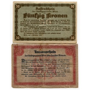 Austria 50 - 100 Kronen 1918 Wien