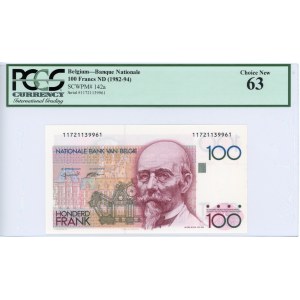 Belgium 100 Francs 1982 - 1994 (ND) PCGS 63
