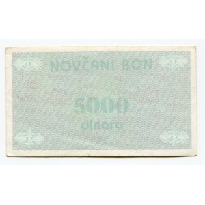 Bosnia & Herzegovina 5000 Dinara 1992 (ND)