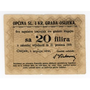 Croatia Osijek 20 Filira 1919