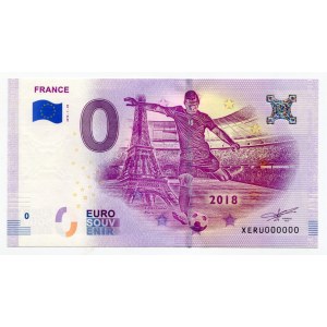 Europe France - Champion of 2018 FIFA World Cup 0 Euro Souvenir Note 2018