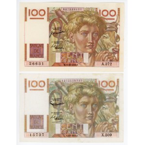 France 2 x 100 Francs 1950 - 1953