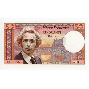 France 50 Francs 2018 Specimen PIERRE RICHARD