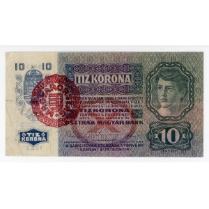 Hungary 10 Korona 1915 (1920) (ND)