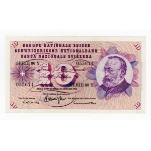 Switzerland 10 Francs 1972