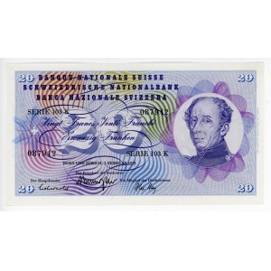 Switzerland 20 Francs 1974
