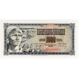 Yugoslavia 1000 Dinara 1974