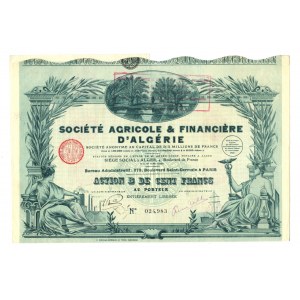 Algeria France Colony Loan 100 Francs 1928