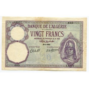 Algeria 20 Francs 1941