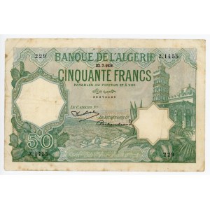 Algeria 50 Francs 1936