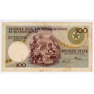 Belgian Congo 100 Francs 1956